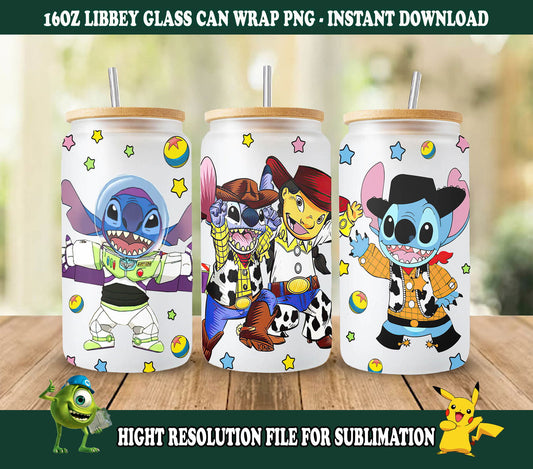 16oz Can Glass Wrap, Cartoon Libbey Glass Can Png, To Infinity - Vartdigitals