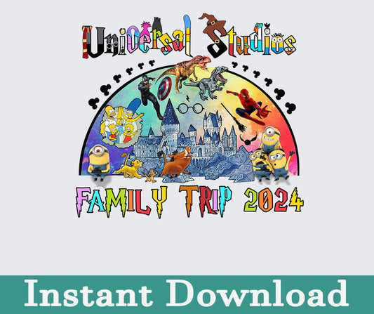 2024 Family Trip Png, Uni Studios Trip, Sublimation Design 14 - Vartdigitals