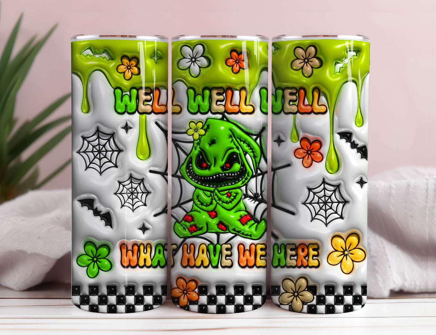 3D 20oz Skinny Tumbler Design, Tumbler Design PNG, Halloween 2024 Tumbler Wrap - Vartdigitals