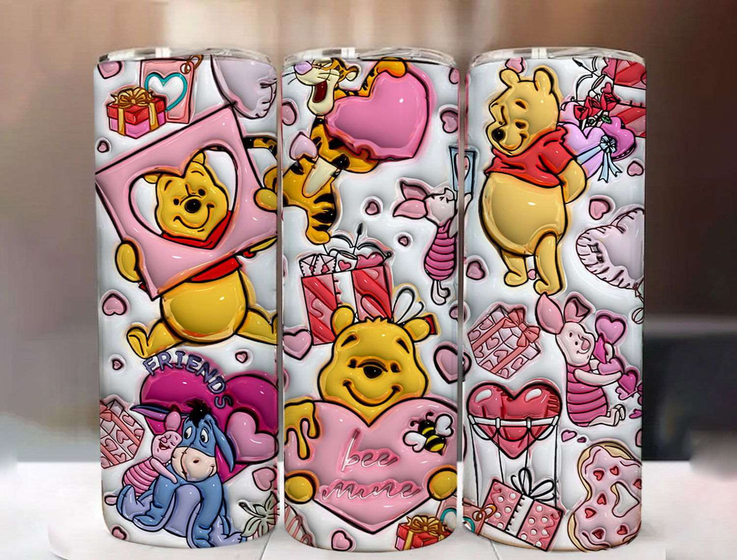 3D Inflated  Valentine Tumbler Wrap, Happy Valentine,Png Download 1 - Vartdigitals