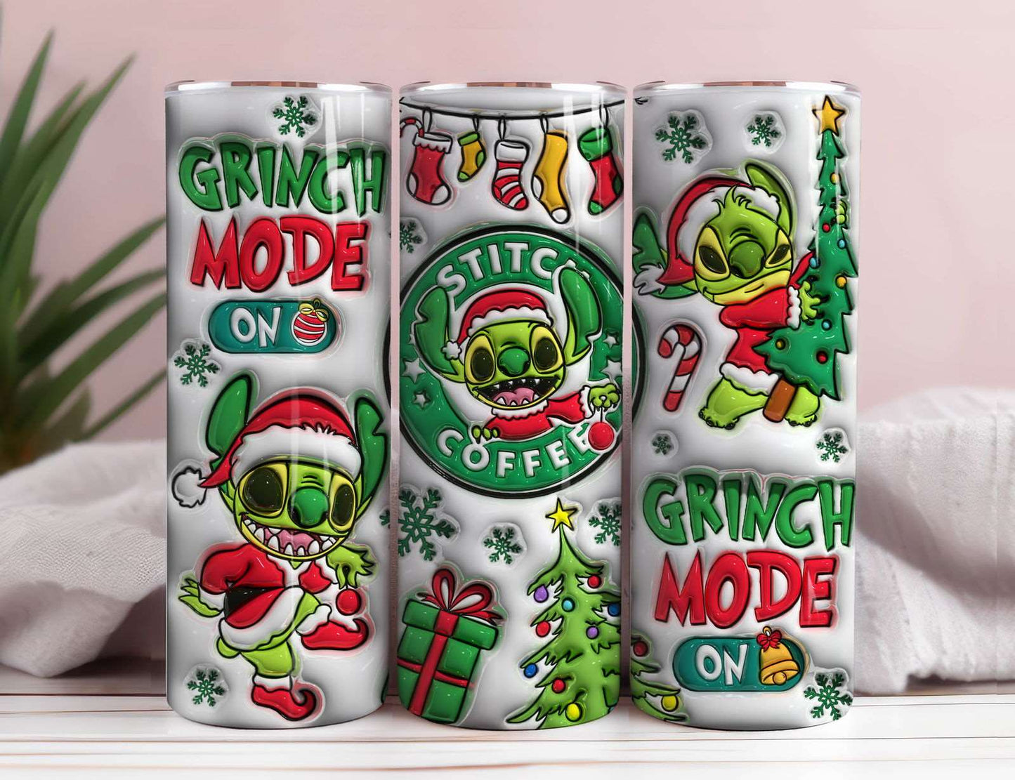 3D Inflated Christmas Coffee Tumbler, Puffy Christmas 2 - Vartdigitals