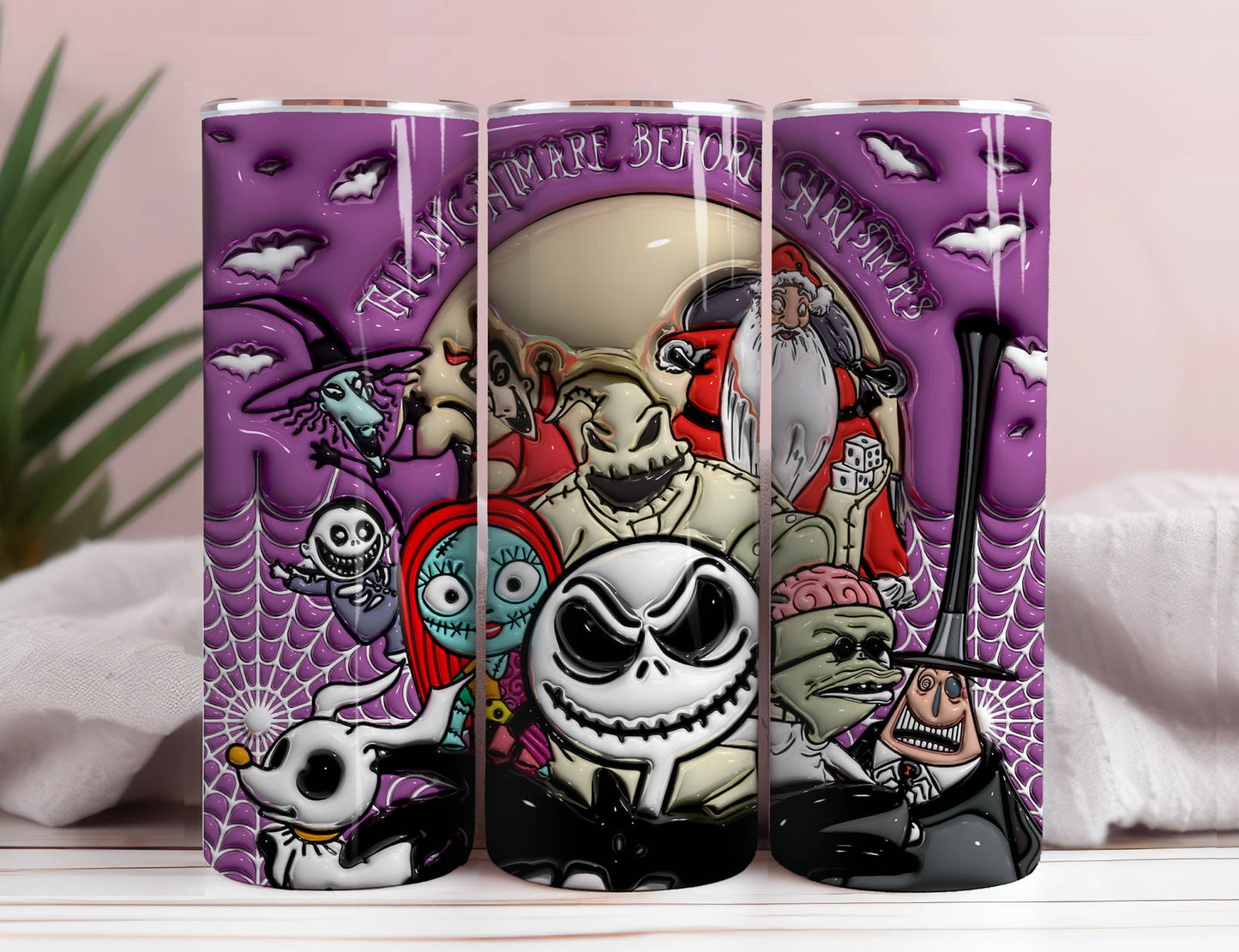 3D Inflated Halloween Tumbler Wrap, Christmas Tumbler Png 3 - Vartdigitals