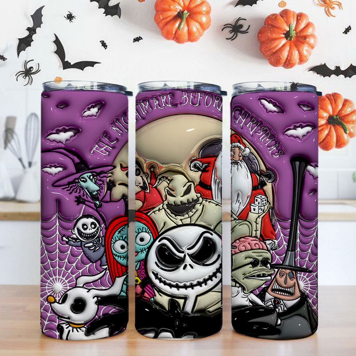 3D Inflated Halloween Tumbler Wrap, Christmas Tumbler Png 3 - Vartdigitals