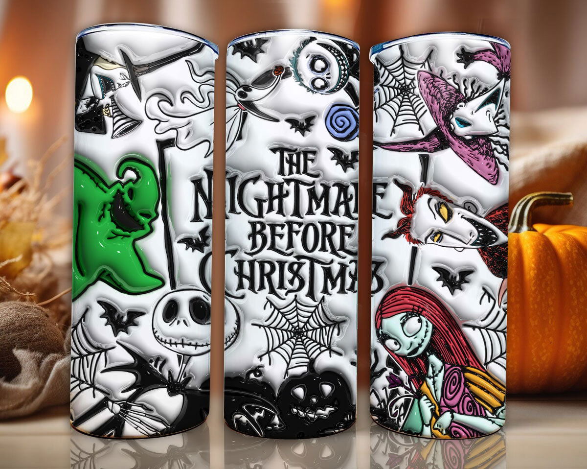 3D Inflated Halloween Tumbler Wrap, Christmas Tumbler Png 4 - Vartdigitals