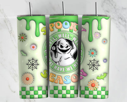 3D Inflated Horror Tumbler Wrap, 20oz Skinny Tumbler, Cartoon 3D Inflated 4 - Vartdigitals