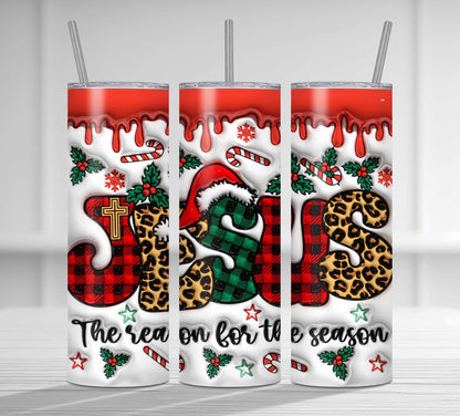 3D Inflated Tumbler Wrap, Faith Christmas The Season - Vartdigitals