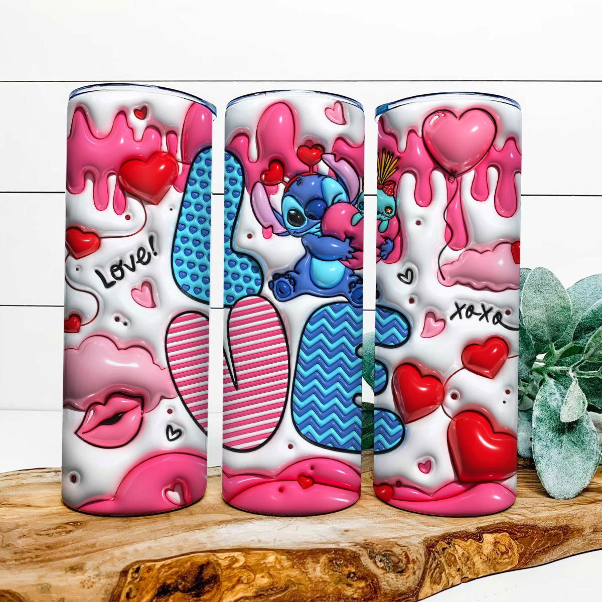 3D Inflated Valentine Tumbler PNG, 3D Inflated Valentine Tumbler Wraps 1 - Vartdigitals