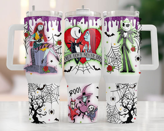 40oz Tumbler Wrap Png, Halloween 2 pieces 40 oz Tumbler Png, Horror 40oz Tumbler Png Sublimation Designs - Vartdigitals