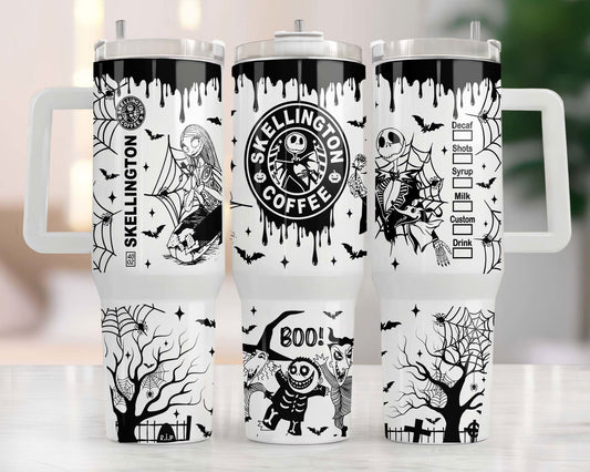 40oz Tumbler Wrap Png, Halloween 2 pieces 40 oz Tumbler Png, Horror 40oz Tumbler Png Sublimation Designs - Vartdigitals