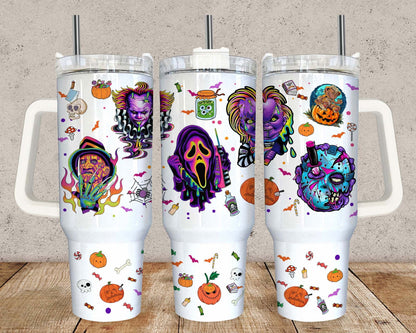 40oz Tumbler Wrap Png, Halloween 40oz Tumbler Png, Horror 40oz Tumbler Png Sublimation Designs - Vartdigitals