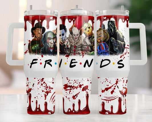 40oz Tumbler Wrap Png, Horror 2 pieces 40 oz Tumbler Png, Horror Halloween Tumbler 40oz Png Sublimation Designs - Vartdigitals