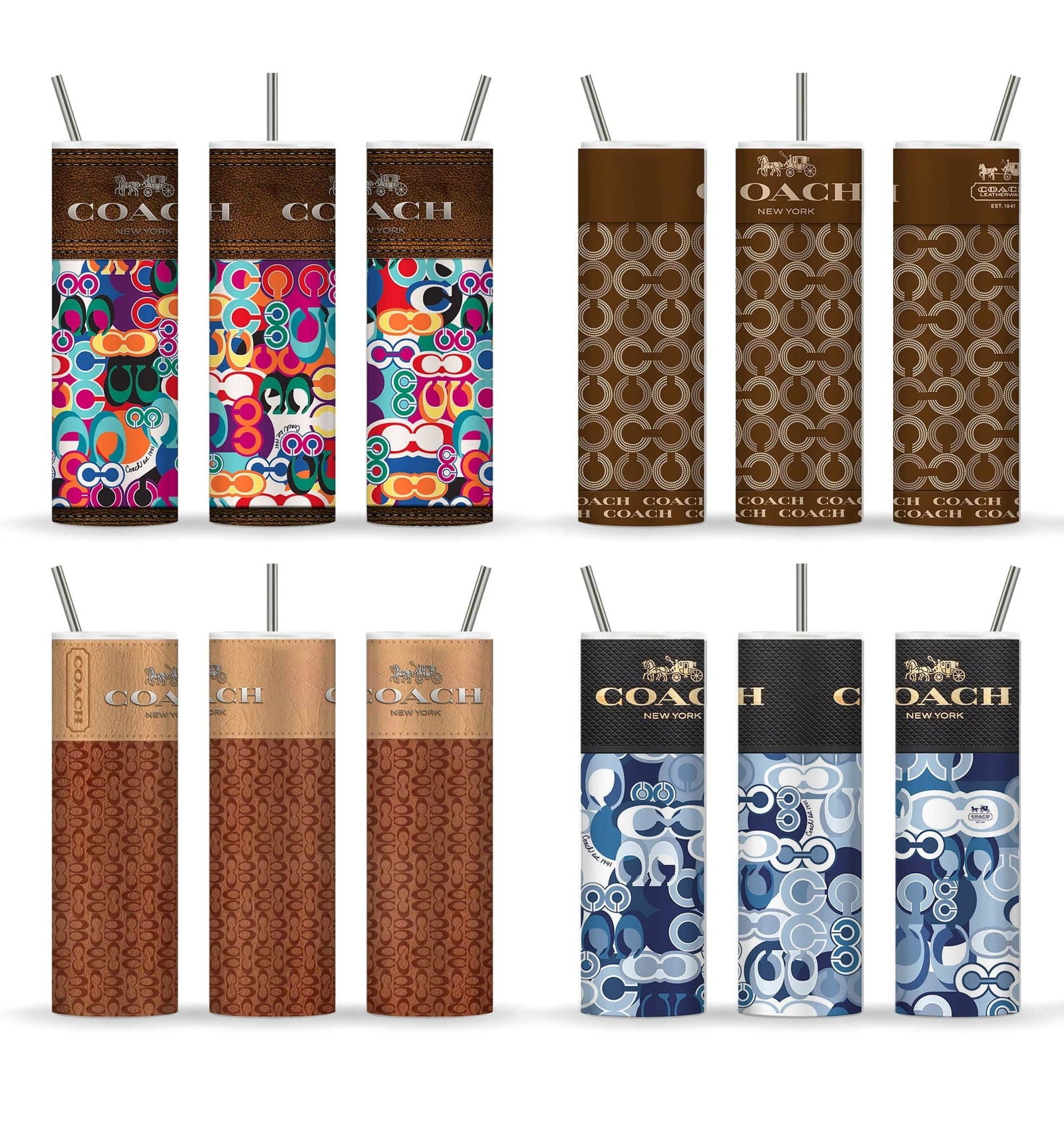 Bundle 4+ Bag Collection Tumbler Design, Sublimation Designs, Full Tumbler Wrap - Vartdigitals