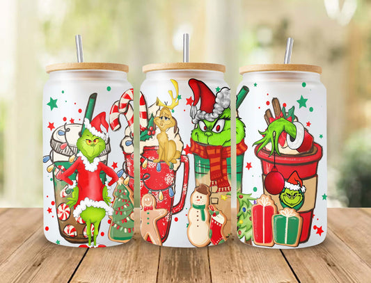 Christmas Can Glass Wrap, Christmas 16oz, Movie Can Glass - Vartdigitals