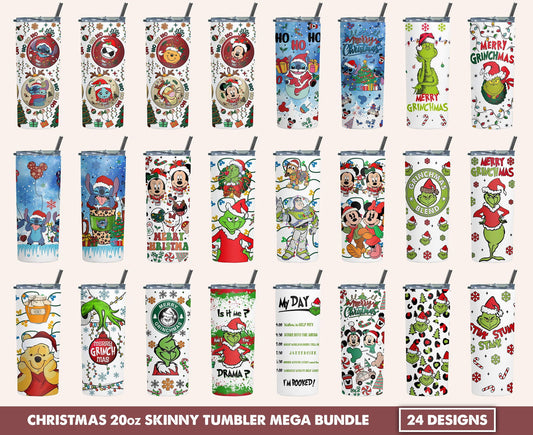 Christmas Tumbler Bundle, 20oz Skinny Straight - Vartdigitals