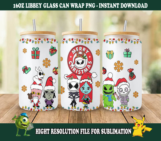 Christmas Tumbler Wrap, 16oz Can Glass Wrap 2 - Vartdigitals