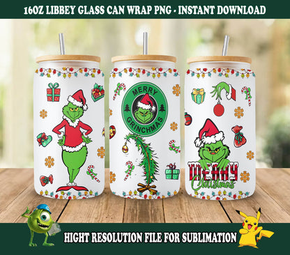 Christmas Tumbler Wrap, 16oz Can Glass Wrap 3 - Vartdigitals