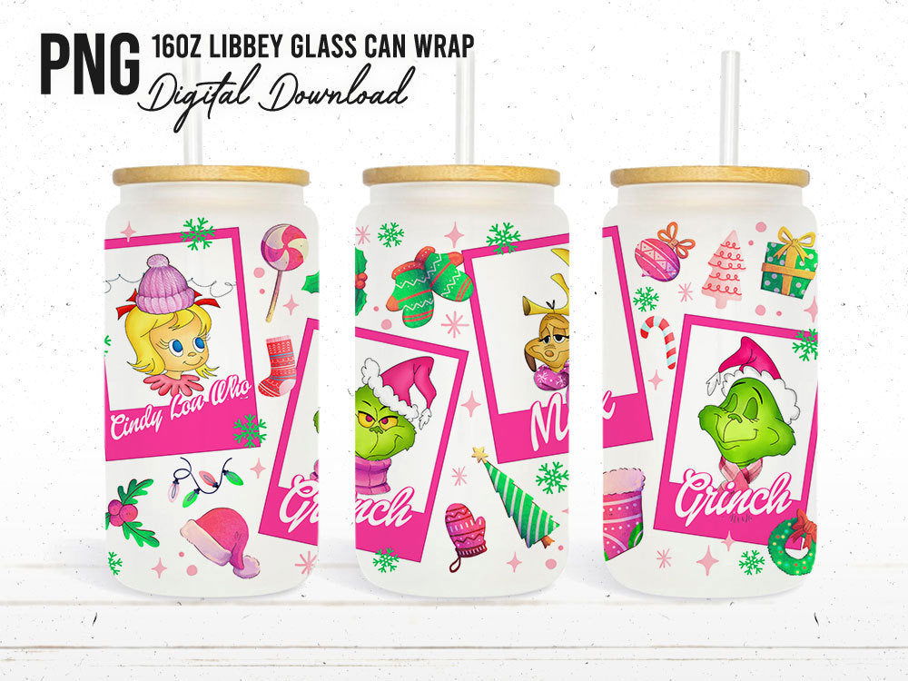 Christmas Tumbler Wrap, 16oz Can Glass Wrap 7 - Vartdigitals