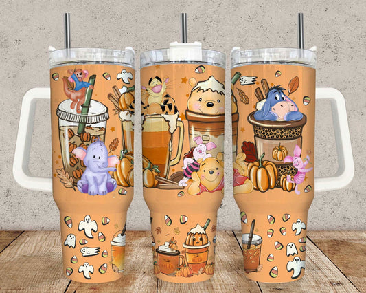 fall season 40oz Tumbler, 40oz Tumbler Wrap Png, Halloween 40oz Tumbler Png - Vartdigitals