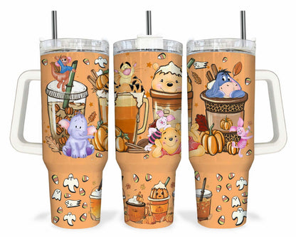 fall season 40oz Tumbler, 40oz Tumbler Wrap Png, Halloween 40oz Tumbler Png - Vartdigitals