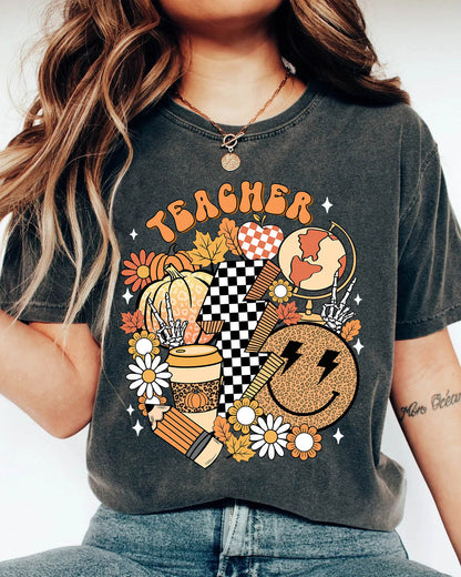 Fall Teacher PNG Shirt, Back To School Png - Vartdigitals