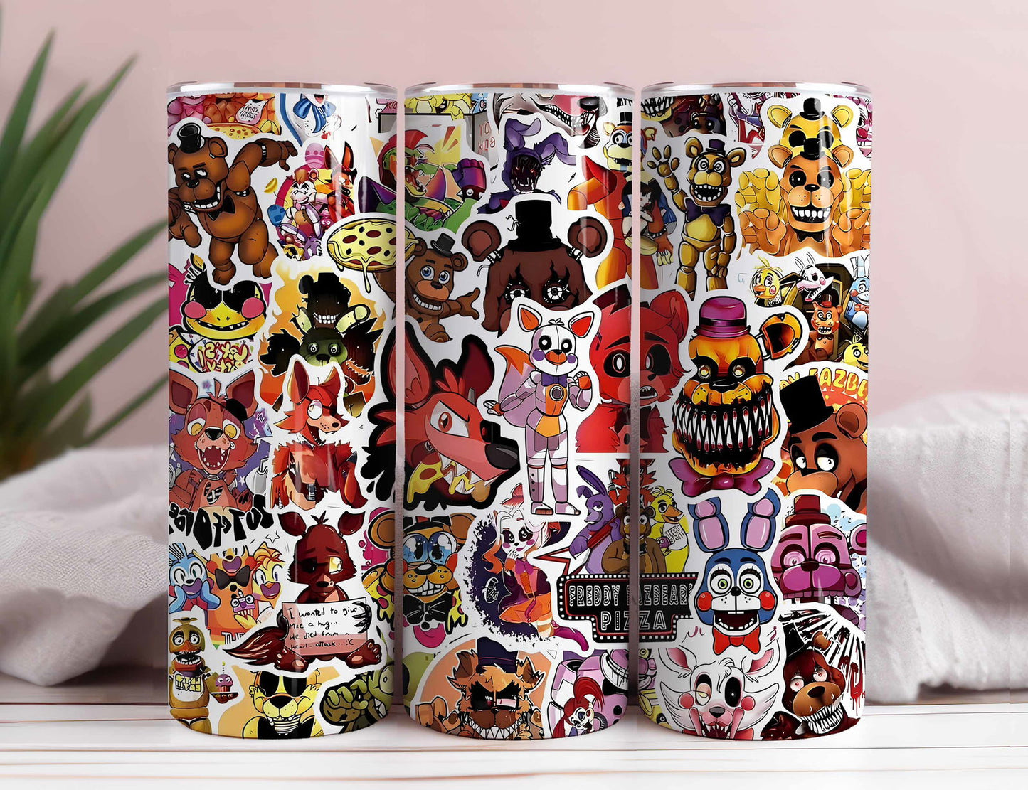 Five Nights Tumbler Png, Straight & Tapered Template, Digital Download - Vartdigitals