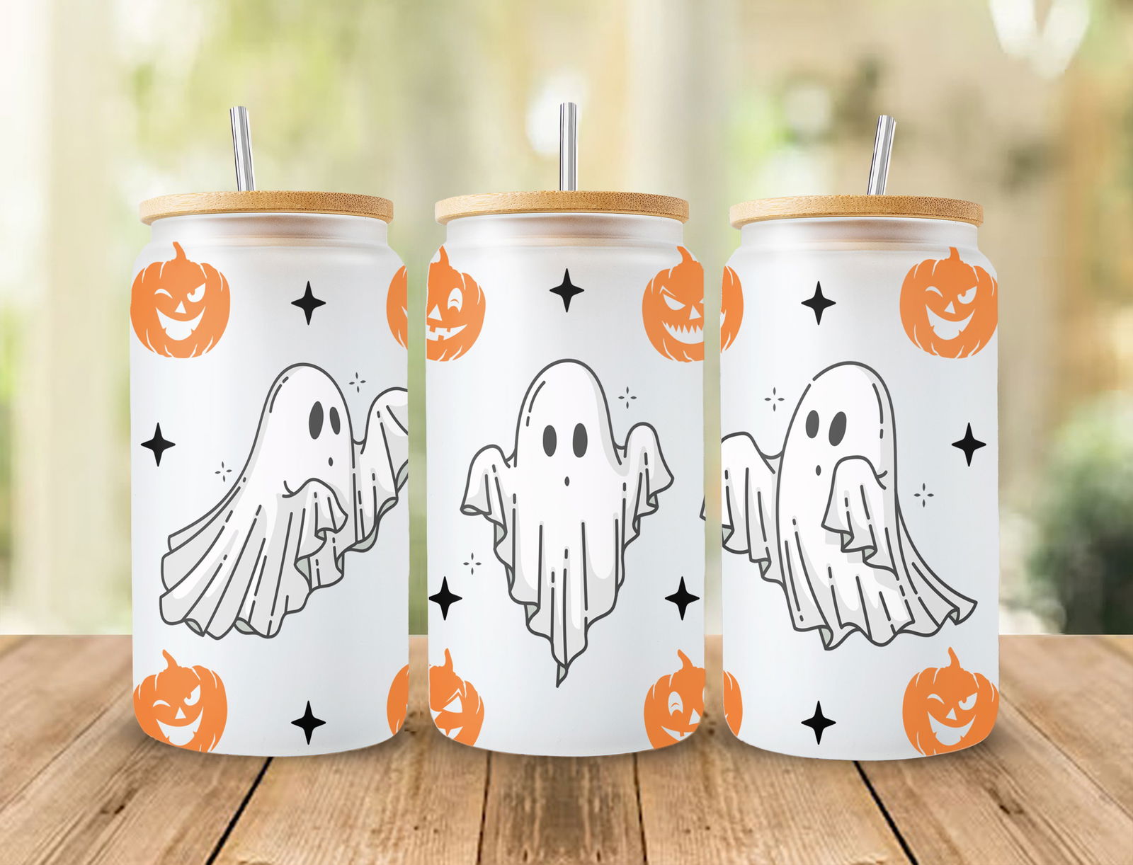 Halloween 16oz glass can png design for sublimation, Nightmare Sublimation digital download - Vartdigitals