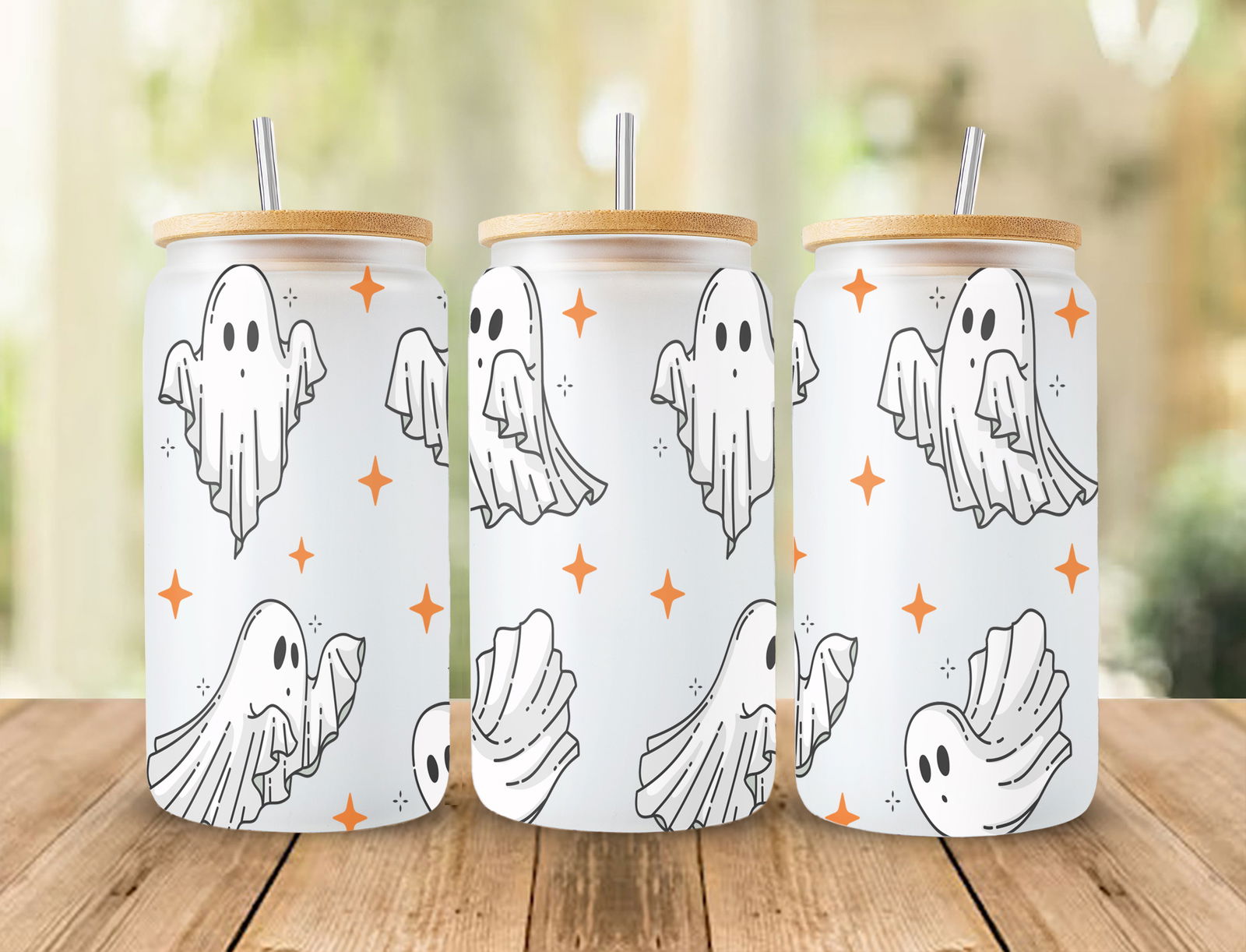 Halloween 16oz glass can png design for sublimation, Nightmare Sublimation digital download - Vartdigitals