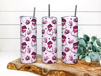 Halloween 20oz Skinny Sublimation Tumbler Wrap, Digital Design PNG Tumbler File Download - Vartdigitals