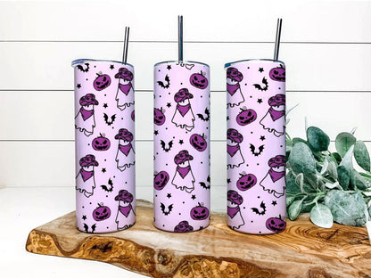 Halloween 20oz Skinny Sublimation Tumbler Wrap, Digital Design PNG Tumbler File Download - Vartdigitals