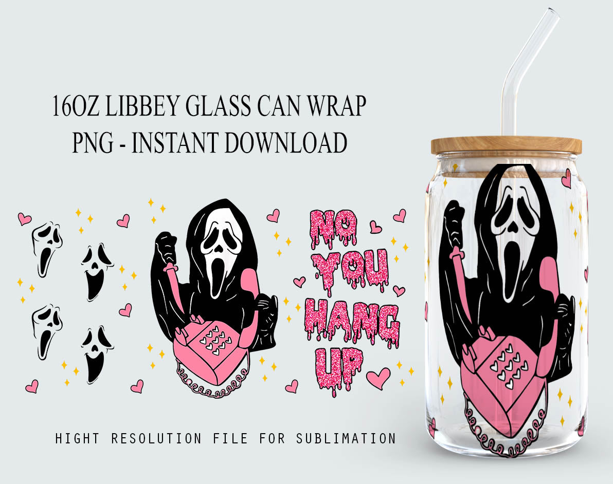 Halloween Bundle 16oz libbey can PNG, 16oz Glass Can Wrap - Vartdigitals