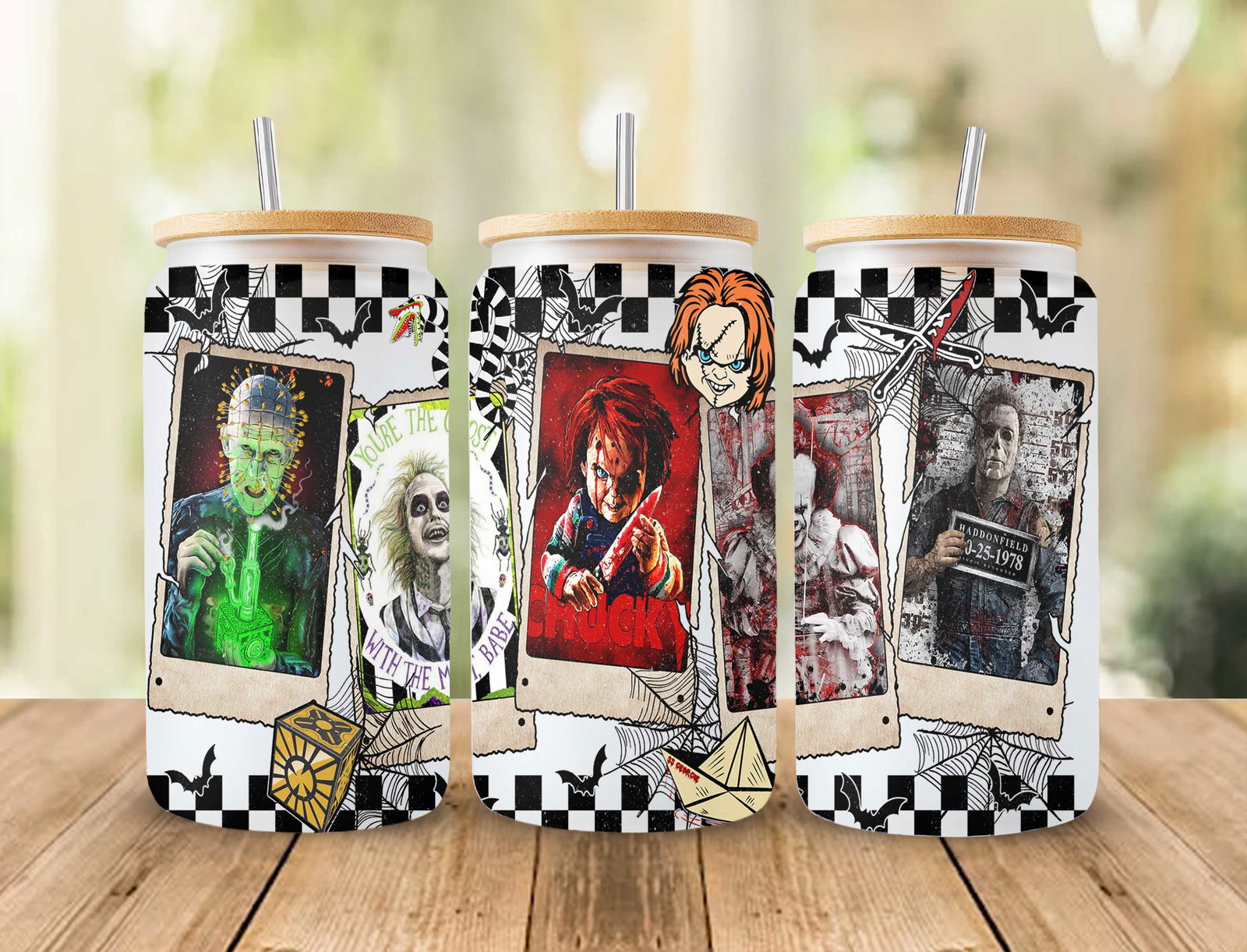 Halloween Can Glass png, Horror Coffee Wrap, Halloween PNG 2 - Vartdigitals