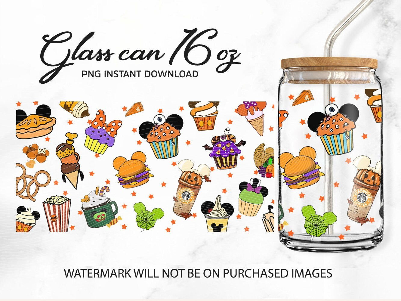 Halloween Can Glass Wrap, 16oz Can Glass, Trick or Treat Can Glass - Vartdigitals