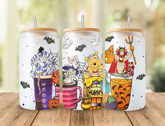 Halloween Designs 16oz Libbey Glass Can Tumbler, Hallothankmas 16oz Libbey Wrap PNG 4 - Vartdigitals