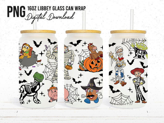 Halloween Snack Tumbler Wrap, 16oz Can Glass Wrap - Vartdigitals