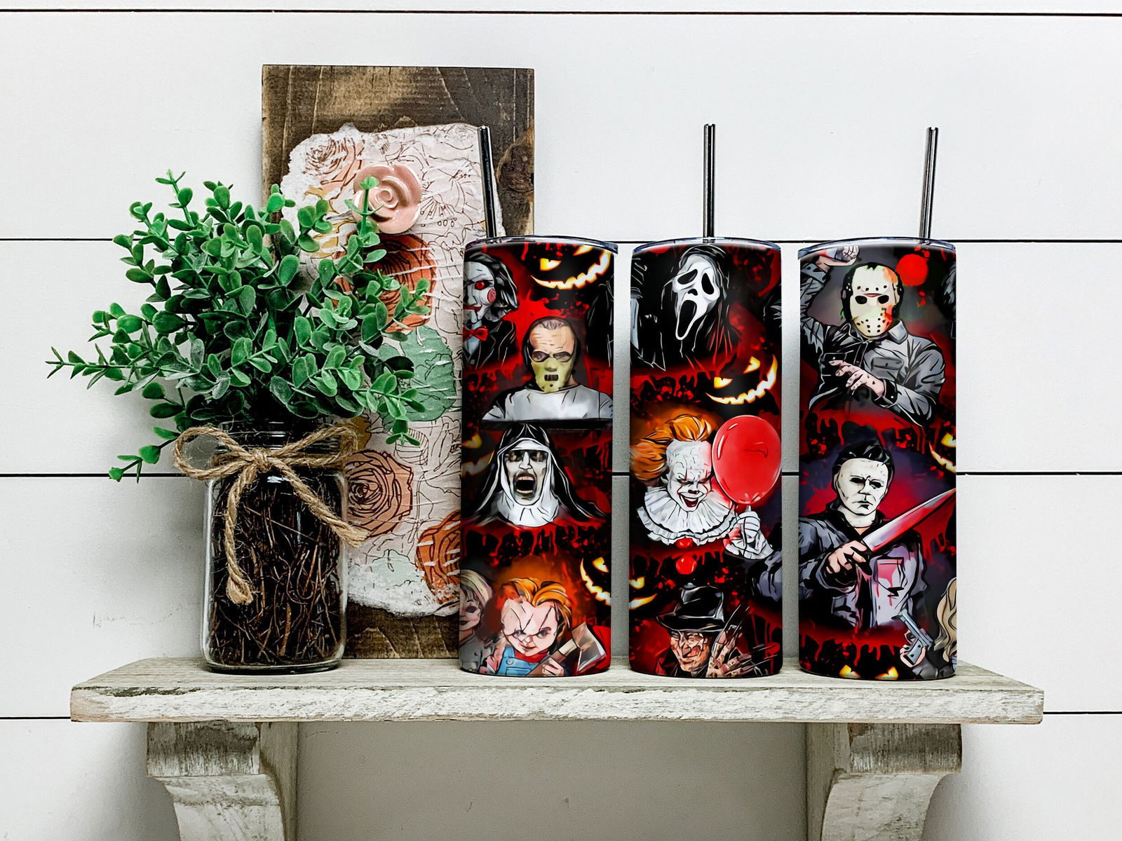 Halloween Tumblers, Straight and Tapered, Skinny Tumbler - Vartdigitals