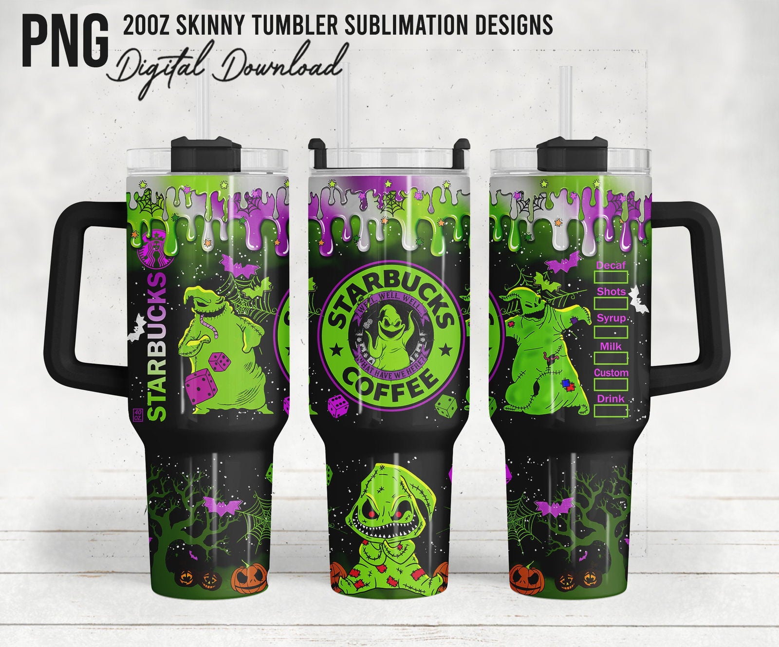 Horror Tumbler 40oz, Halloween 40oz Tumbler Wrap 2 - Vartdigitals