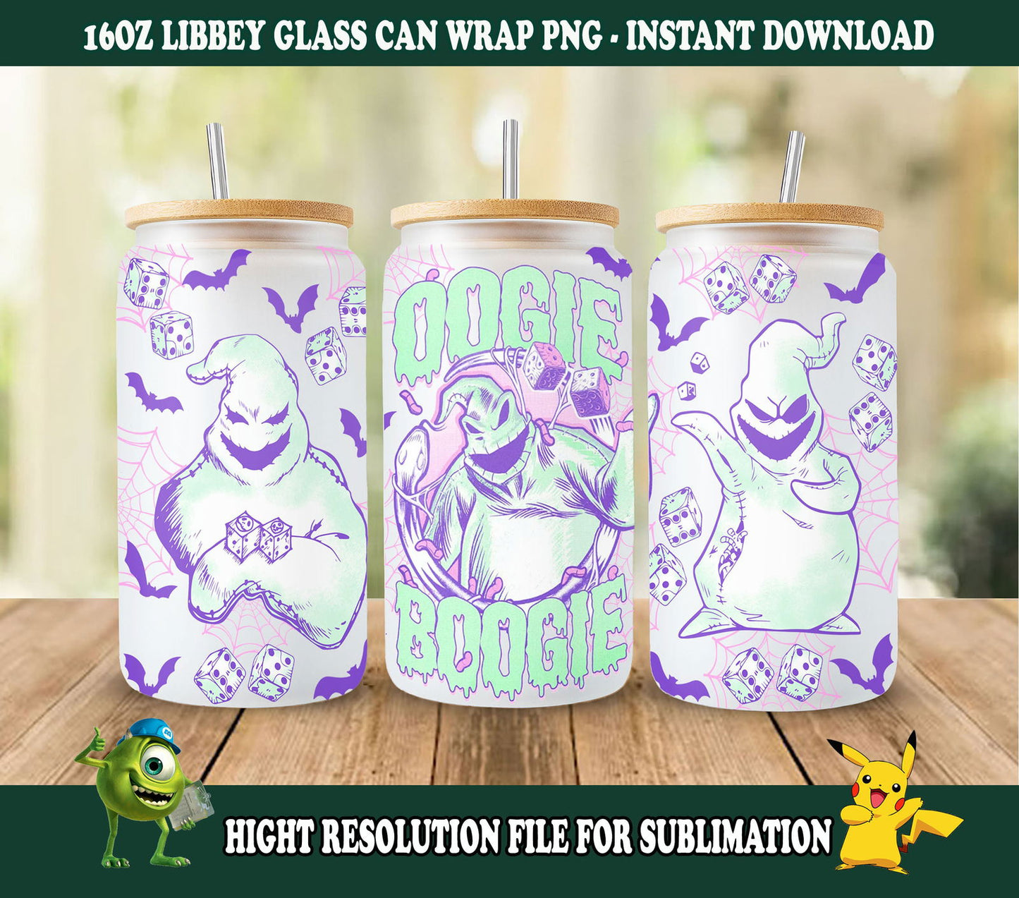 Horror Tumbler Wrap, 16oz Can Glass Wrap, Sublimation Design Png 1 - Vartdigitals