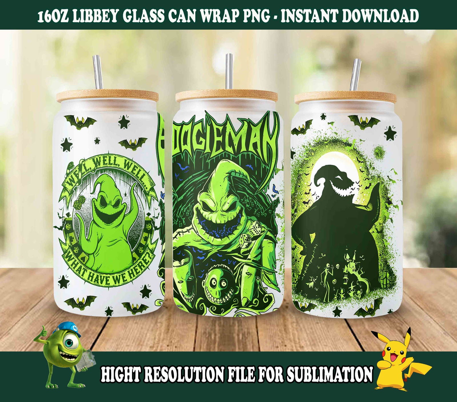 Horror Tumbler Wrap, 16oz Can Glass Wrap, Sublimation Design Png 2 - Vartdigitals