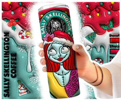 Inflated 3D Nightmare Tumbler PNG, 3D Christmas Tumbler Wrap 1 - Vartdigitals