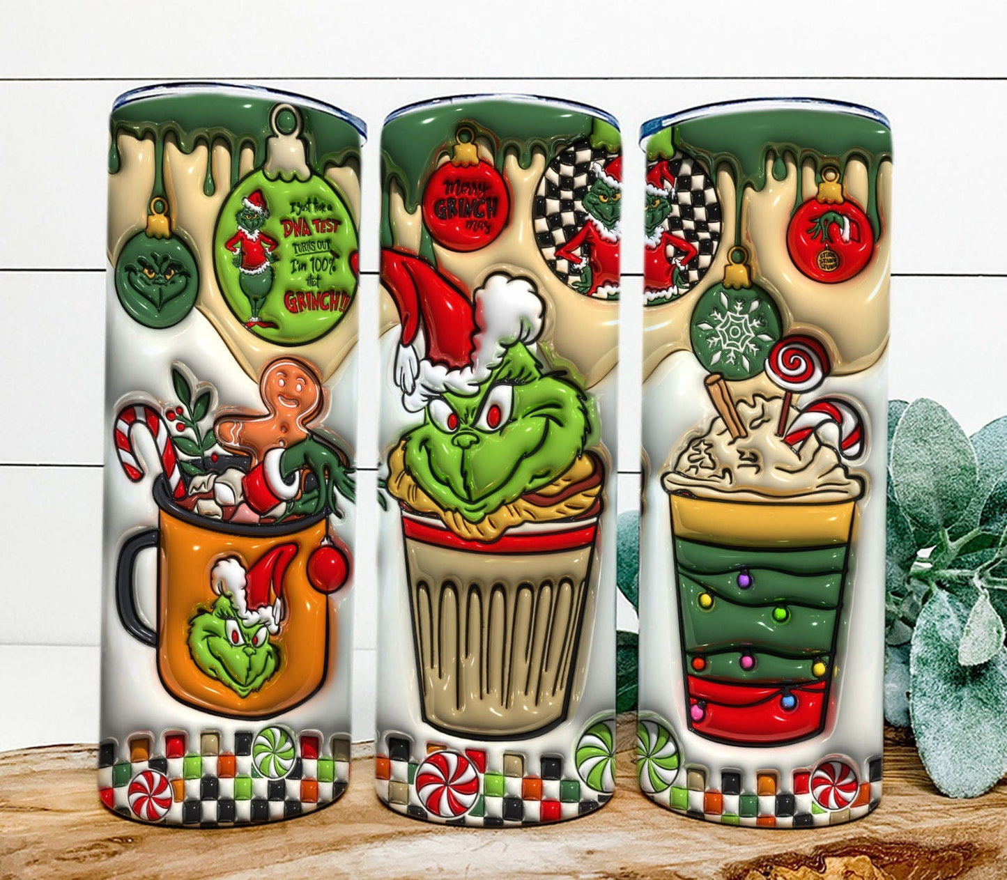 Inflated Christmas Tumbler Wrap, 3D Christmas Inflated Tumbler Wrap 2 - Vartdigitals