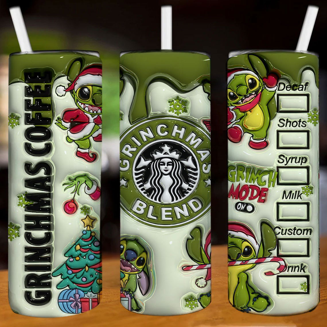 Inflated Christmas Tumbler, 20oz Skinny Tumbler Wrap - Vartdigitals