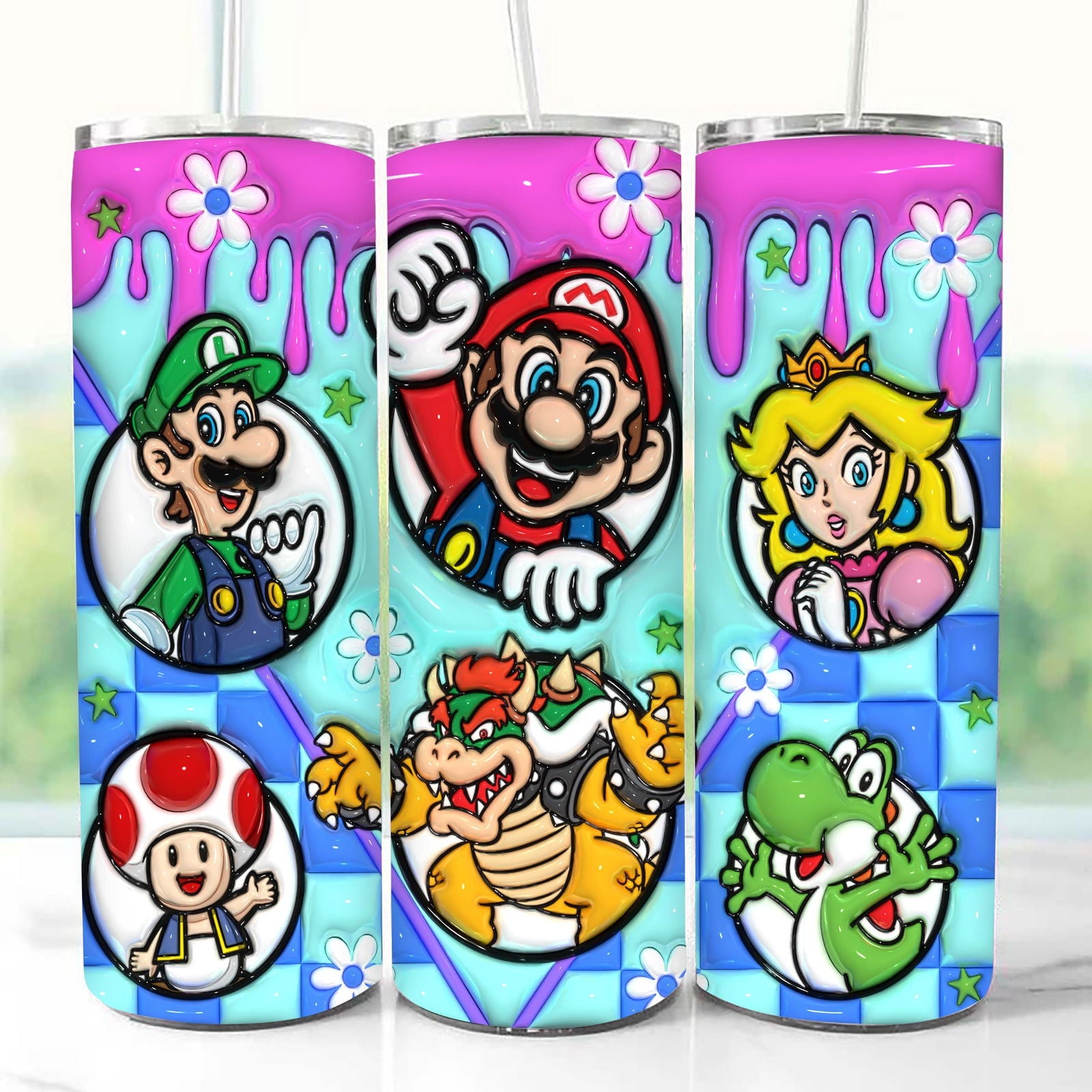 Inflated Game  Tumbler Wrap, 3d Inflated Cartoon tumbler - Vartdigitals