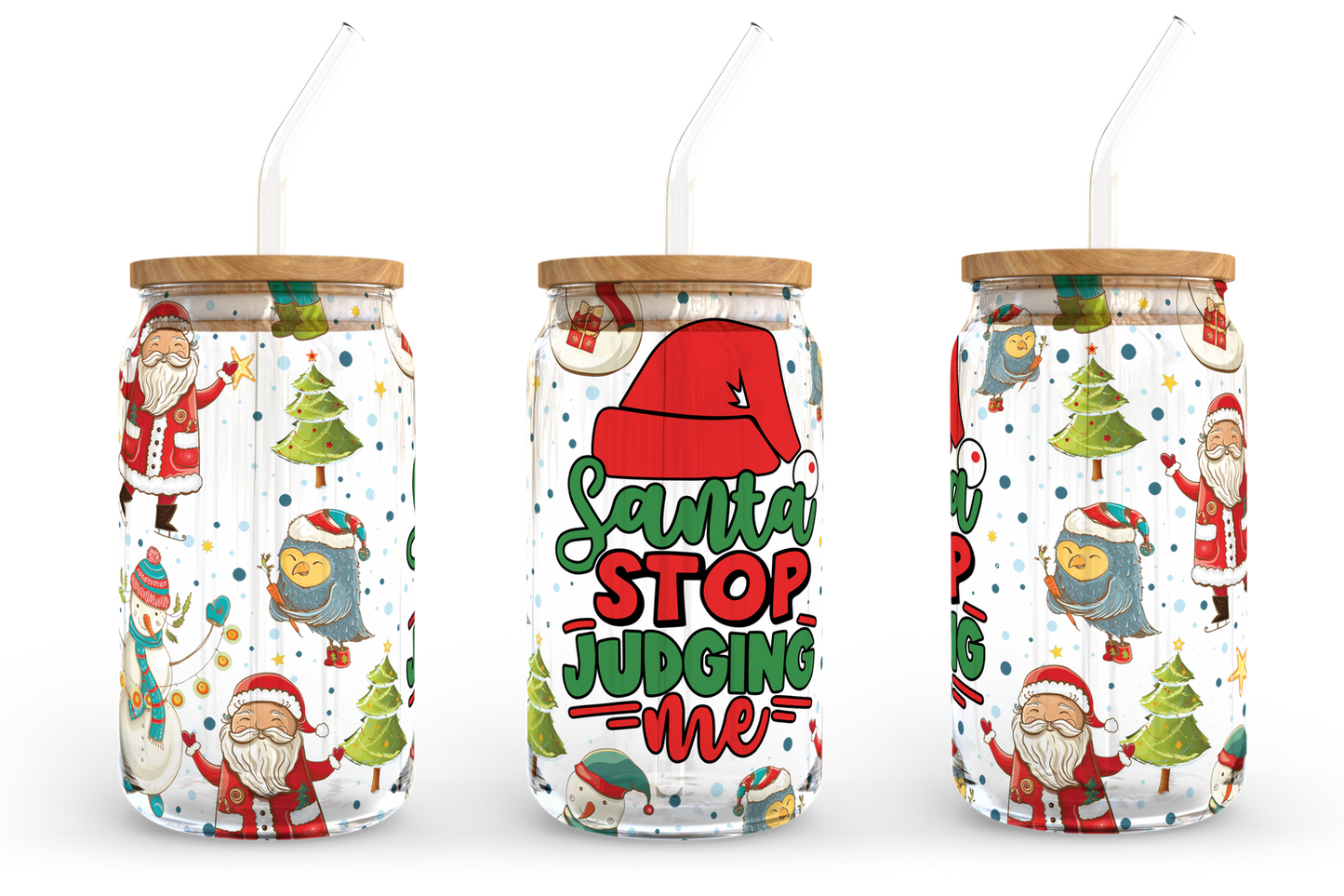 It's the most wonderful time of the year, 16oz Libbey Glass Can Wrap Sublimation Design - Vartdigitals