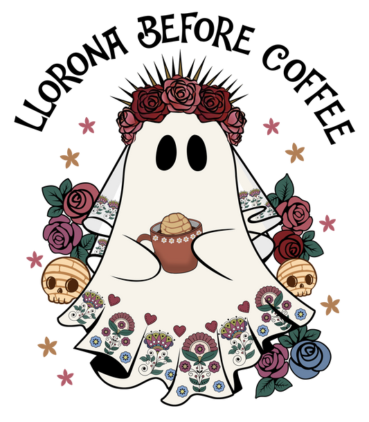 Llorona Before Coffee,  PNG, Cafecito Halloween - Vartdigitals