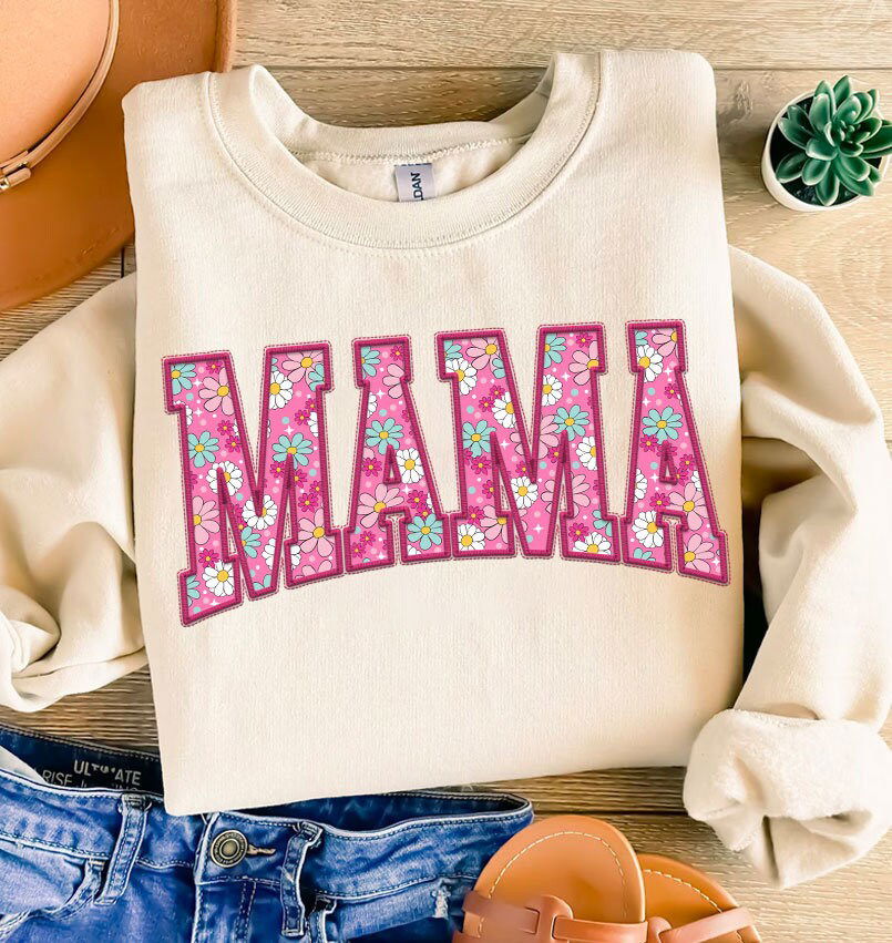 Mama Embroidery Floral png, Floral Mama Png - Vartdigitals