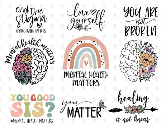 Mental Health SVG Bundle, Positive SVG - Vartdigitals