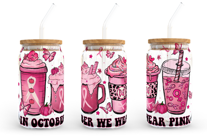 Pink Coffee Design Png, 16oz Libbey Can Glass, Digital Download - Vartdigitals