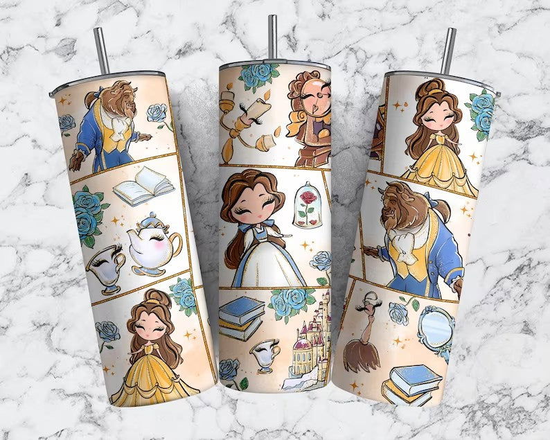 PR Tumbler Wrap, Belle PR Tumbler Sublimation Print, 20oz Tumbler Wrap - Vartdigitals