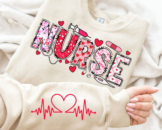 Retro Nurse Valentine Png, Loved Nurse Png - Vartdigitals