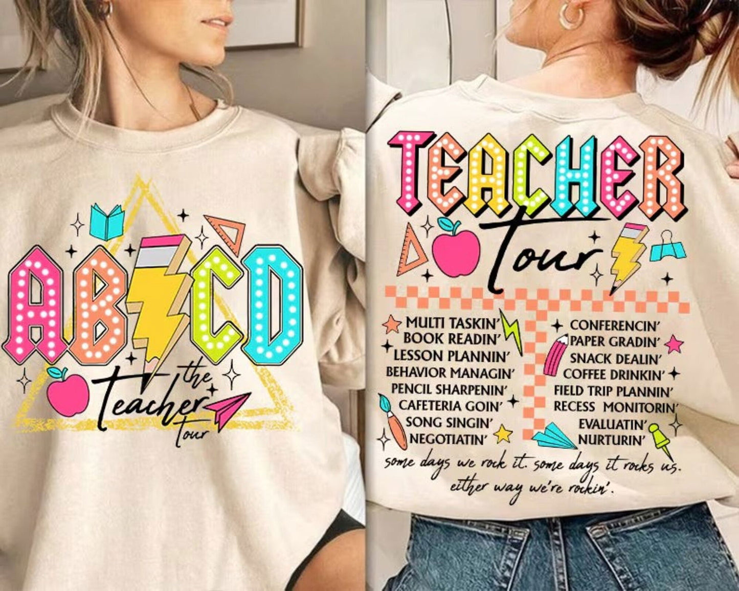 Retro Teacher Png, ABCD Teacher Tour Png - Vartdigitals